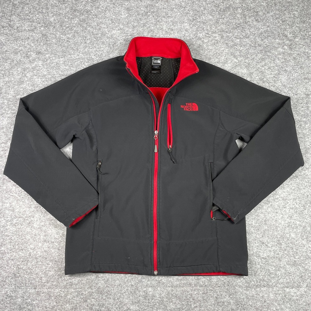 The North Face Softshell Jacket Mens M Black Apex Bionic Windproof Full Zip